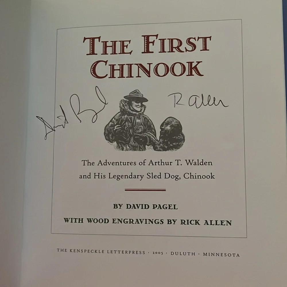 New hardcover with dust jacket THE FIRST CHINOOK autographed book David Pagel